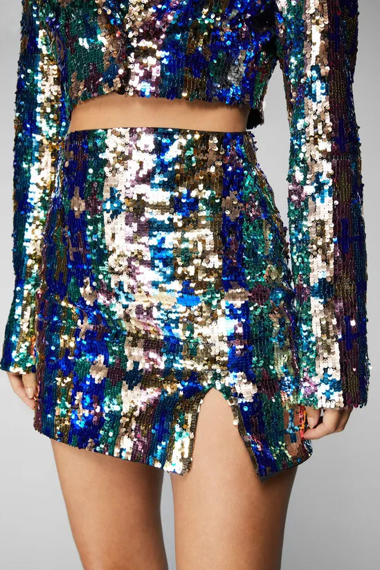 Premium Sequin Mini Skirt