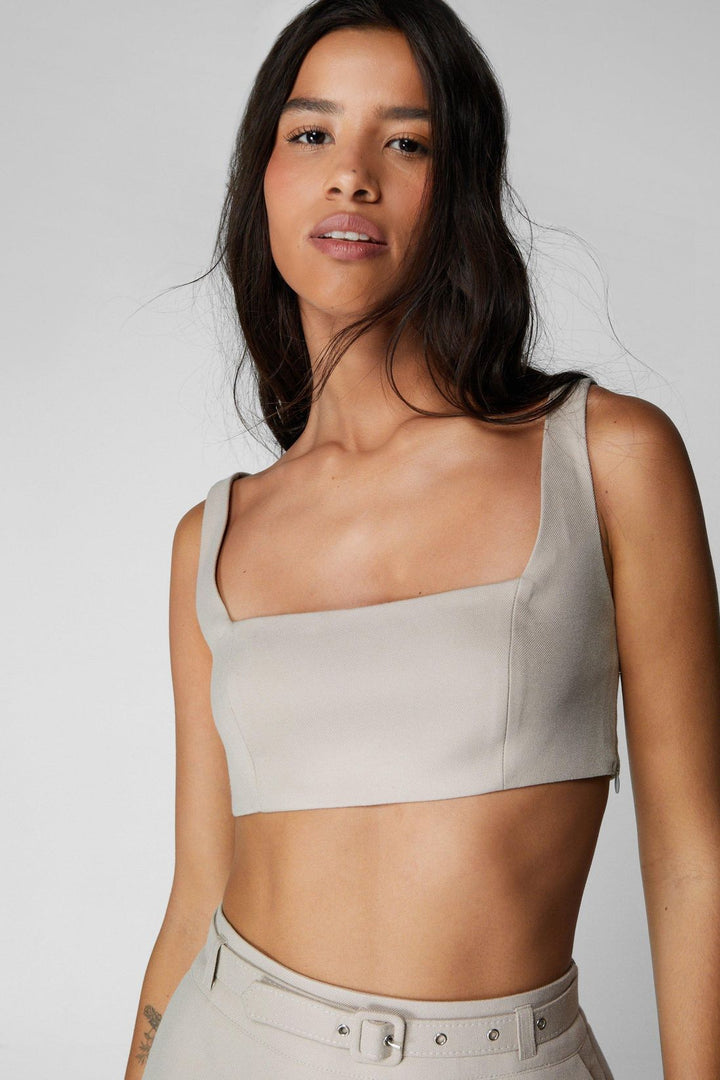 Premium Tailored Twill Bralette