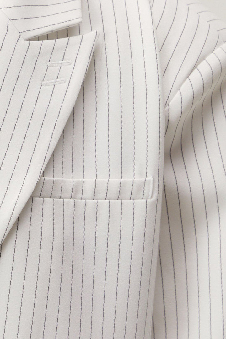 Pinstripe Oversized Blazer