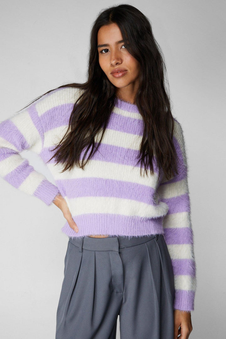 Fluffy Crew Knitted Sweater