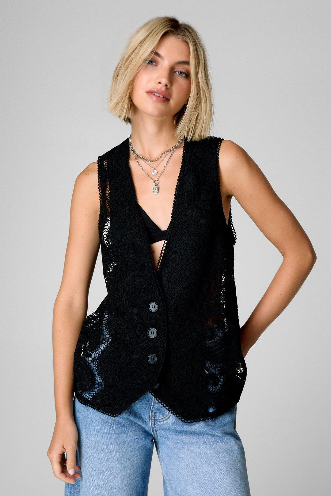 Tailored Lace Vest