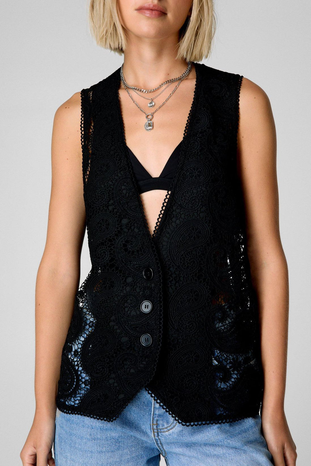 Tailored Lace Vest