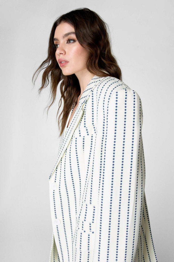 Star Print Blazer