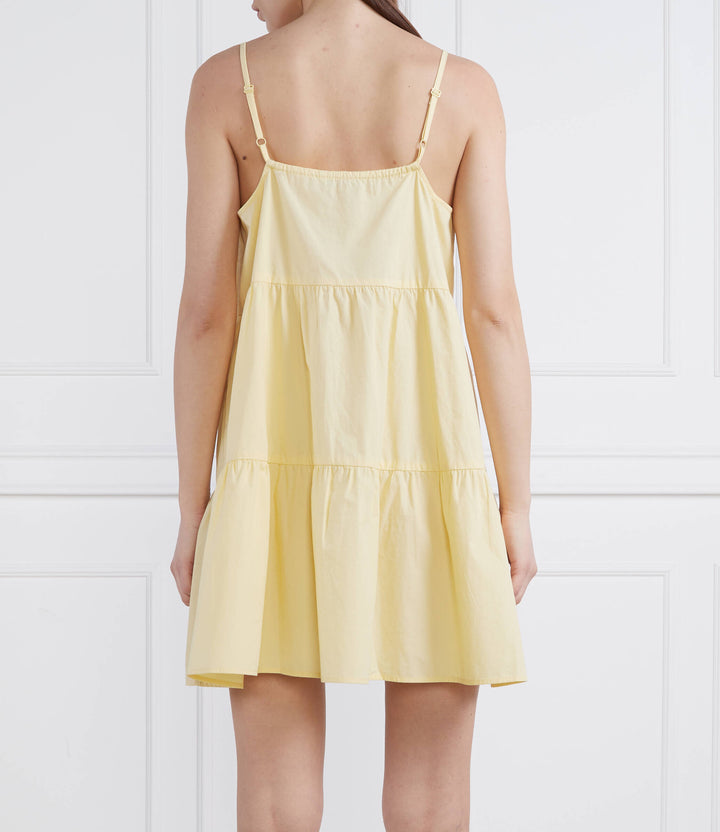 Tommy Jeans Poplin Tiered Strappy Mini Dress