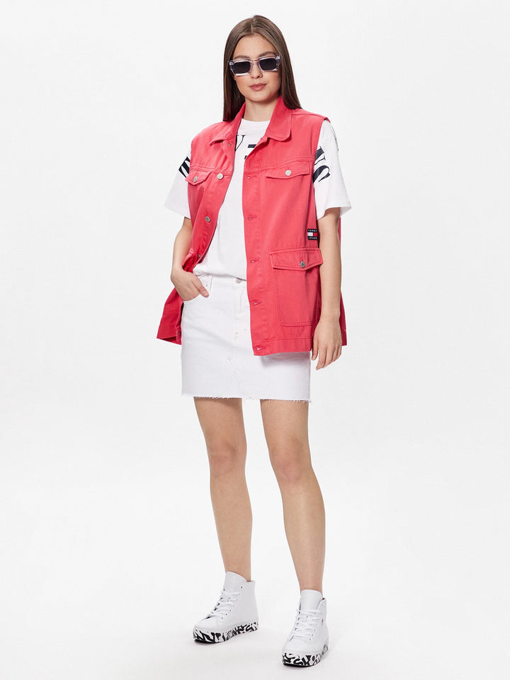 Tommy Jeans Women's Flash Pink Oversized Vest