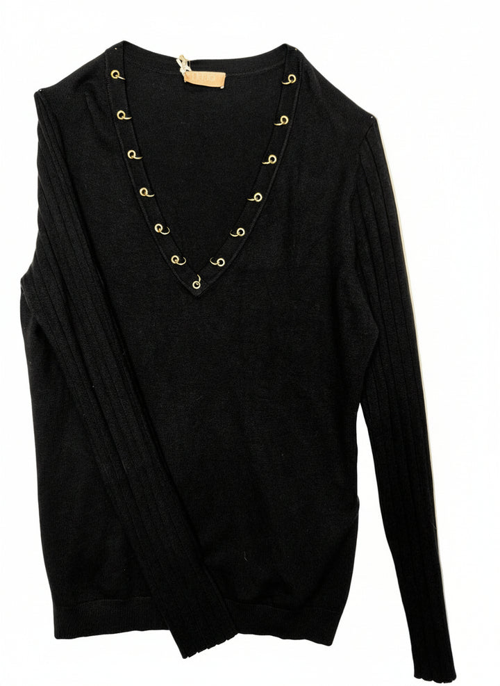 Off-Shoulder Ribbed Sweater