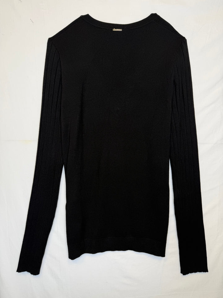 Off-Shoulder Ribbed Sweater