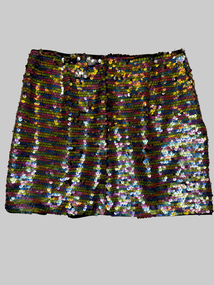 Multicolor Sequin Mini Skirt