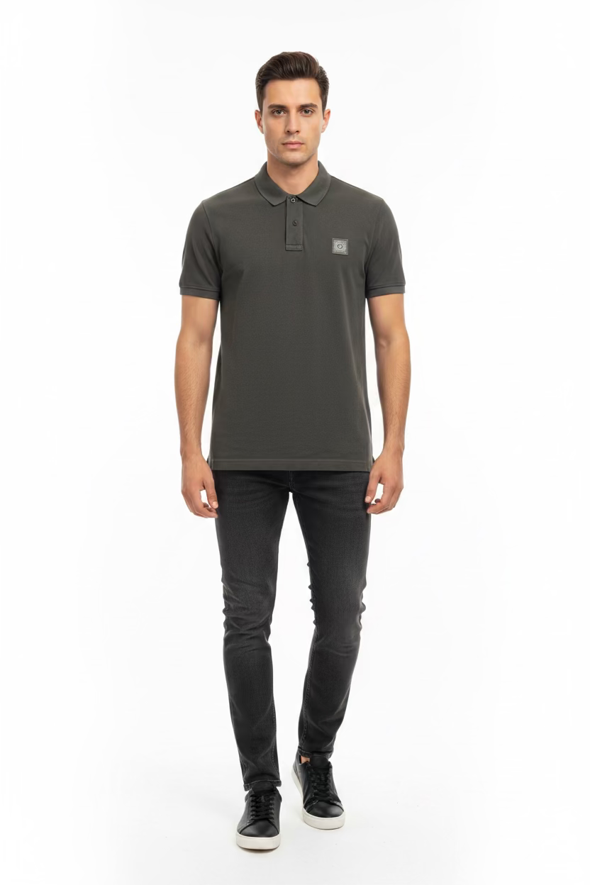 Pelēks polo krekls