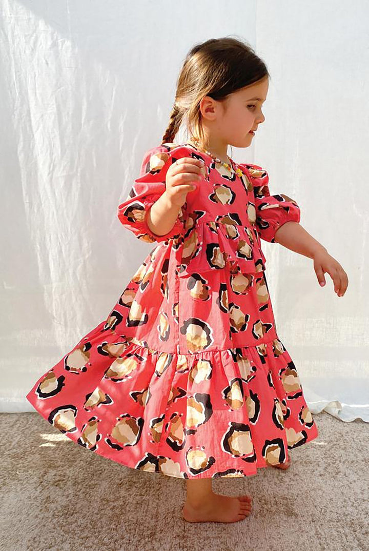 Girls Casual Dress - Orange / Multi