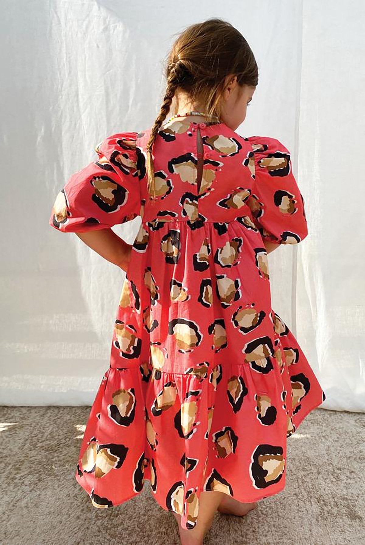 Girls Casual Dress - Orange / Multi