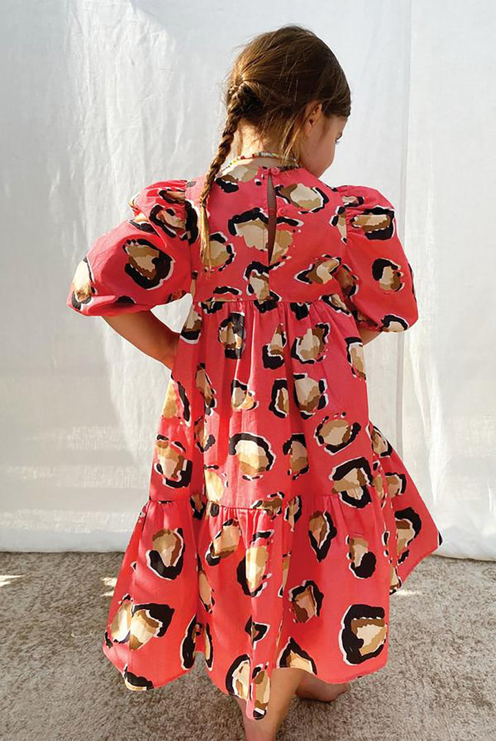 Girls Casual Dress - Orange / Multi