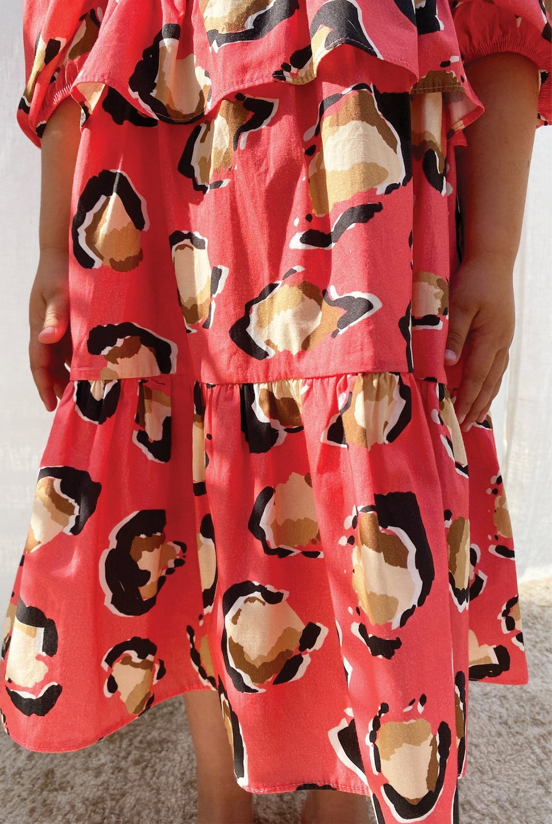 Girls Casual Dress - Orange / Multi