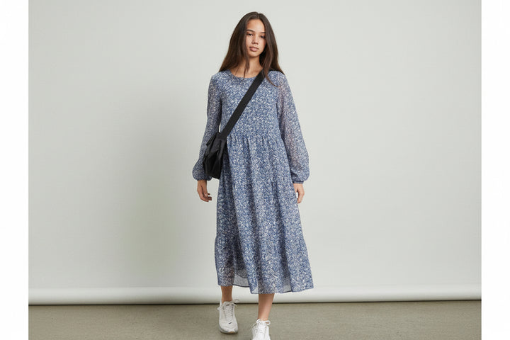 Girls Maxi Dress - Blue