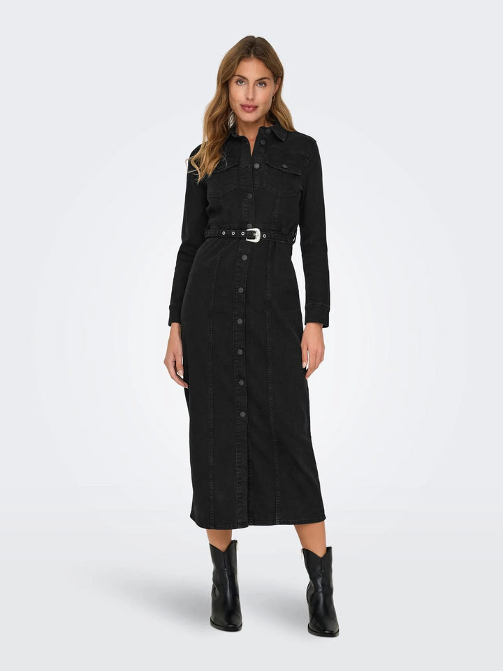 Washed Black Women's Dress