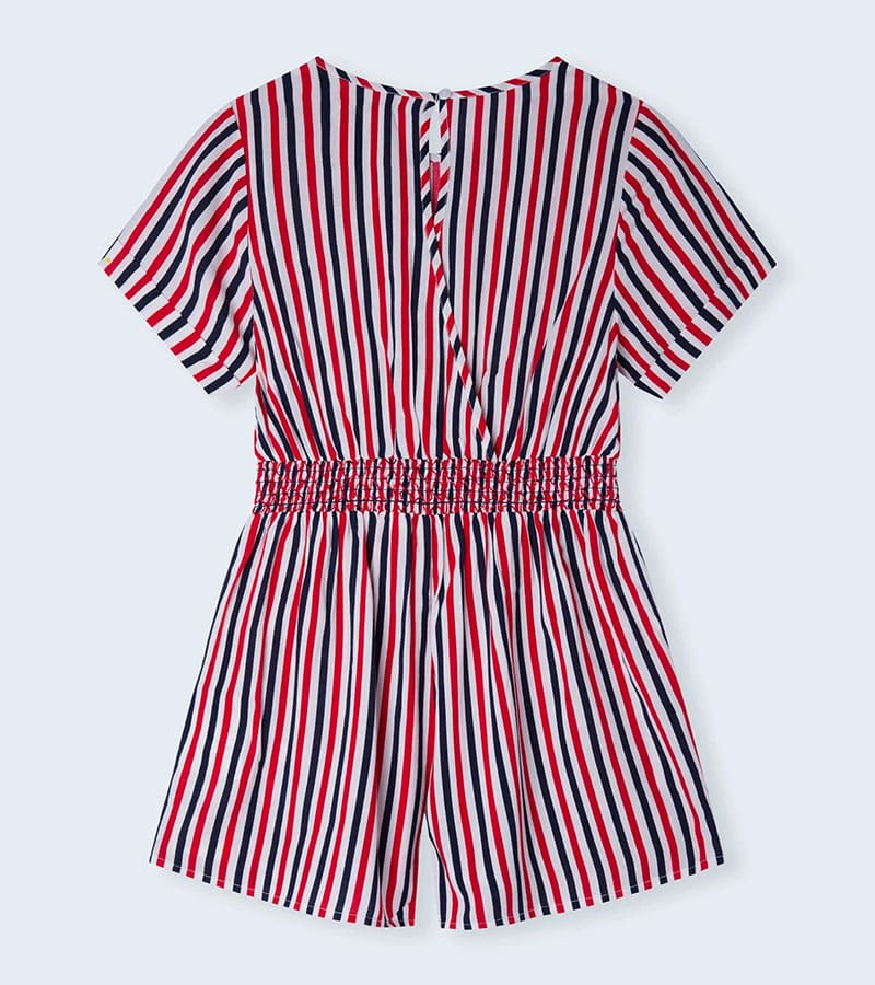 Girls Romper - Red / Blue / White