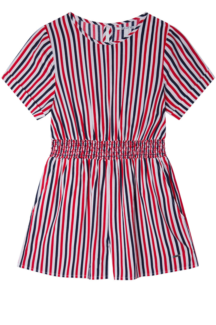 Girls Romper - Red / Blue / White