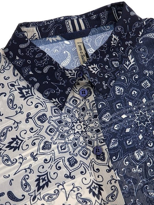 Printed Sashiko Blouse