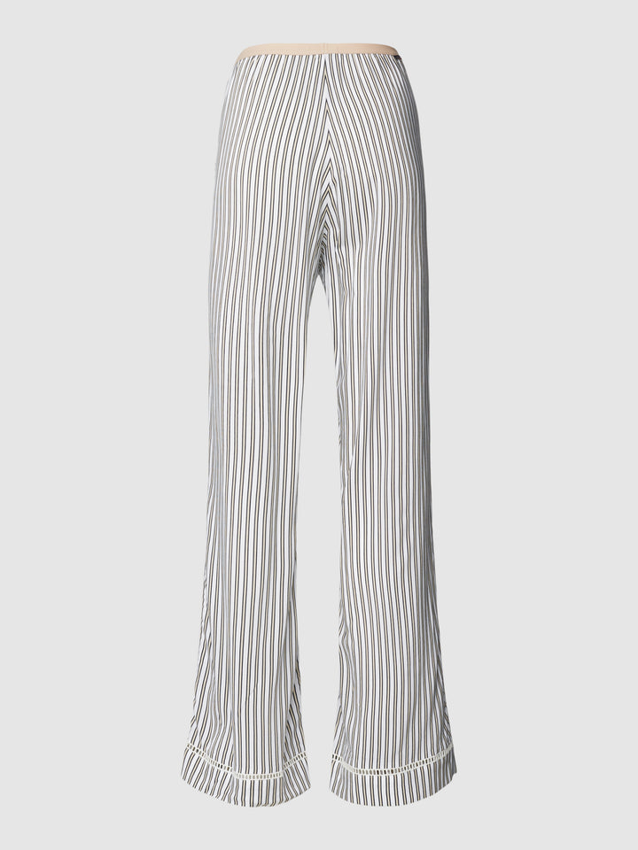 Tommy Hilfiger Pajama pants with striped pattern in beige