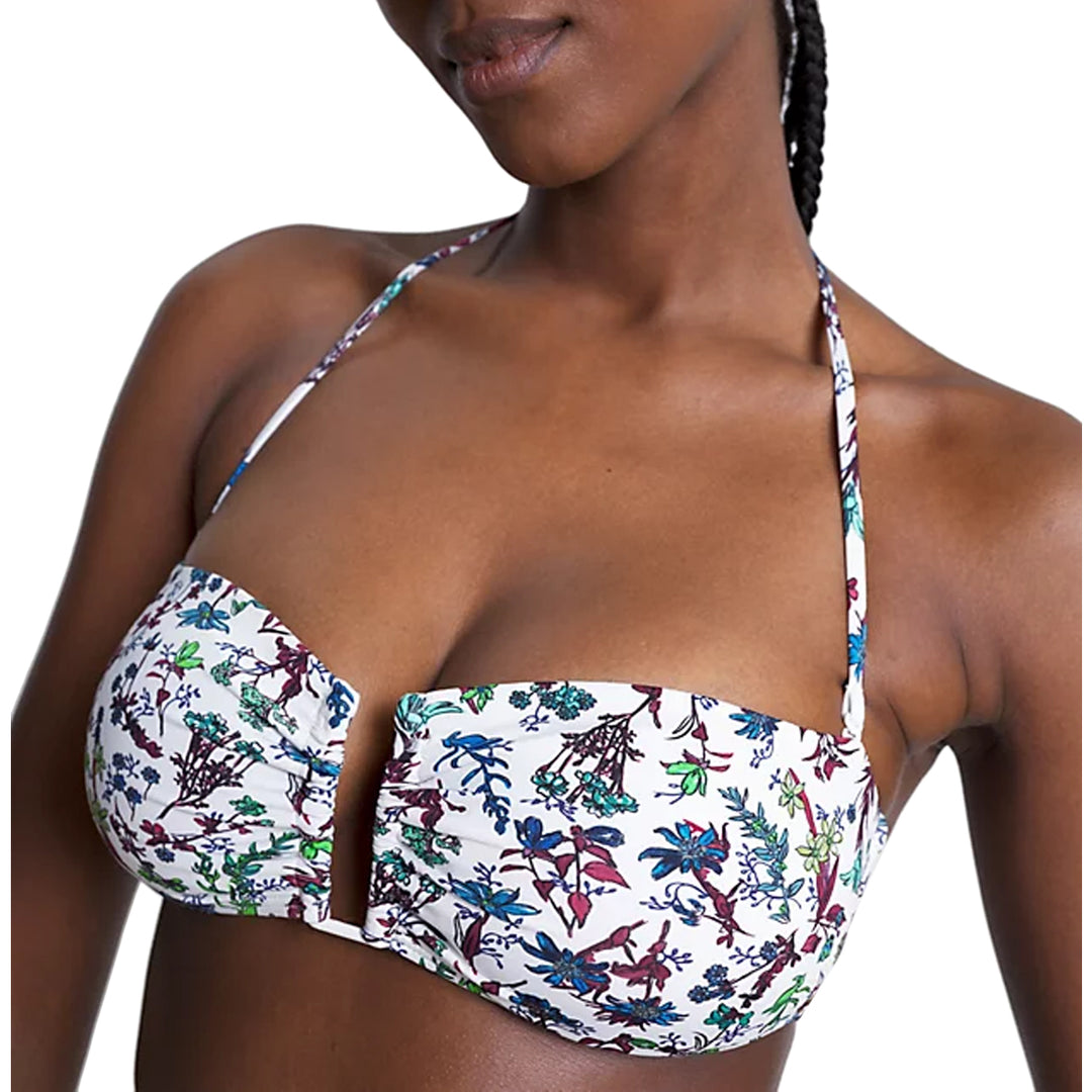 Tommy Hilfiger Women's blue flowers swimsuit top