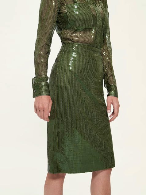 Sequin Midi Skirt