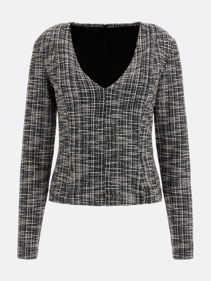 Textured Tweed Blouse