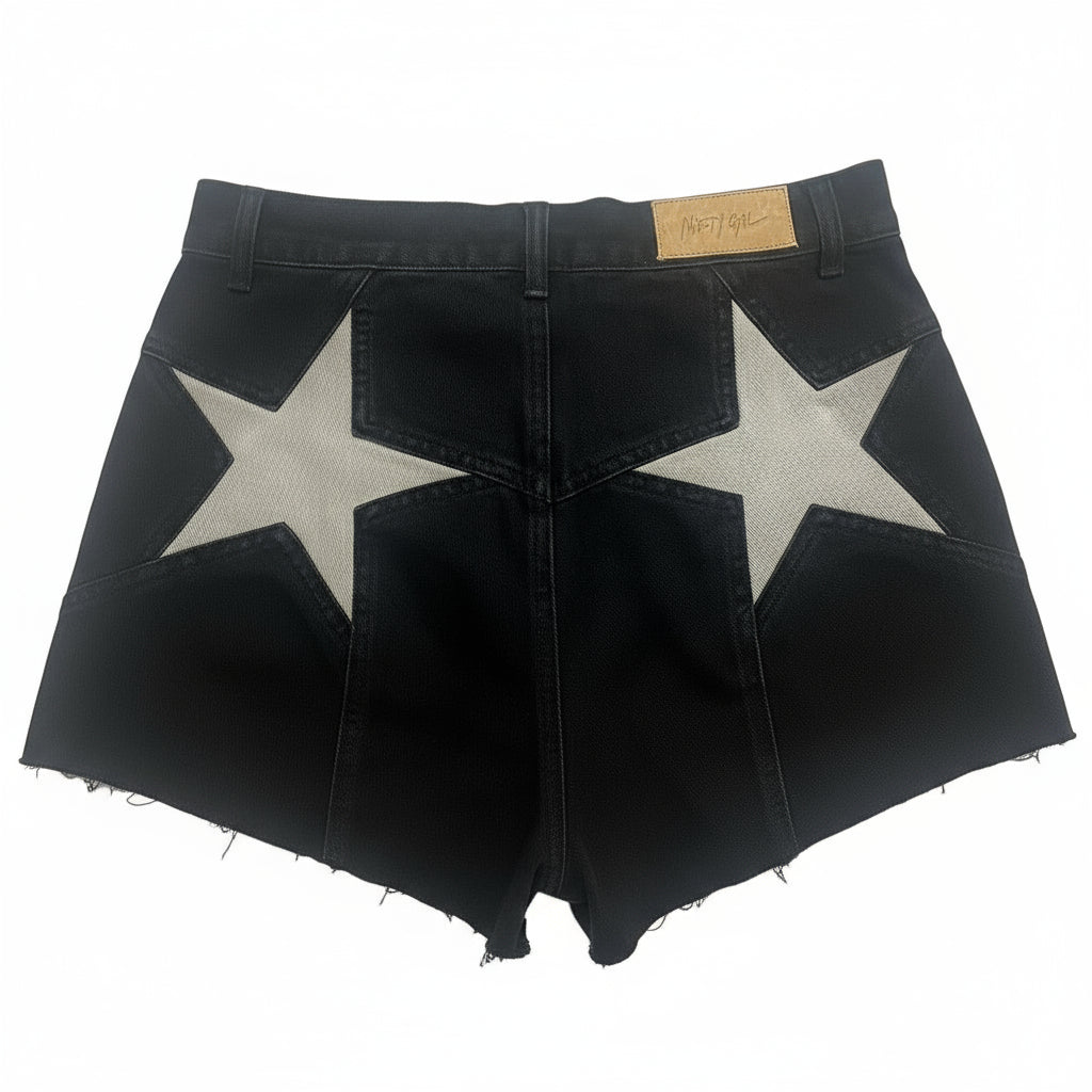 Denim Star Bum Mom Shorts