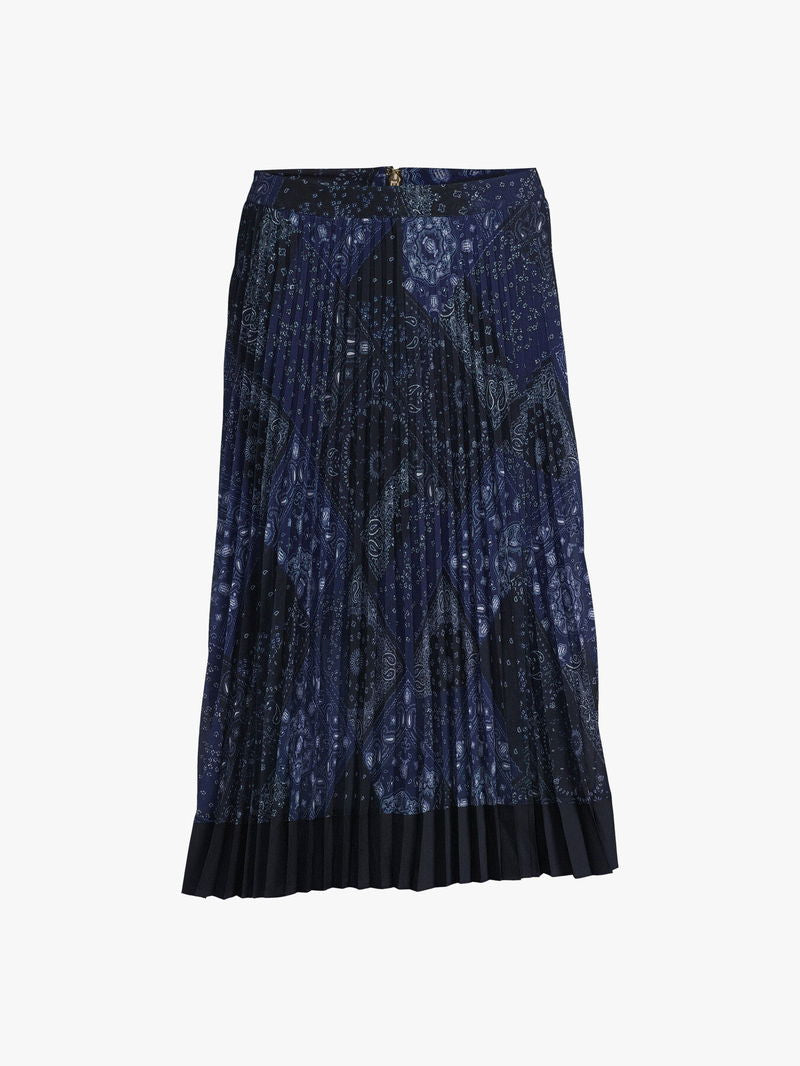 Tommy Hilfiger Paisley Pleated Midi Skirt
