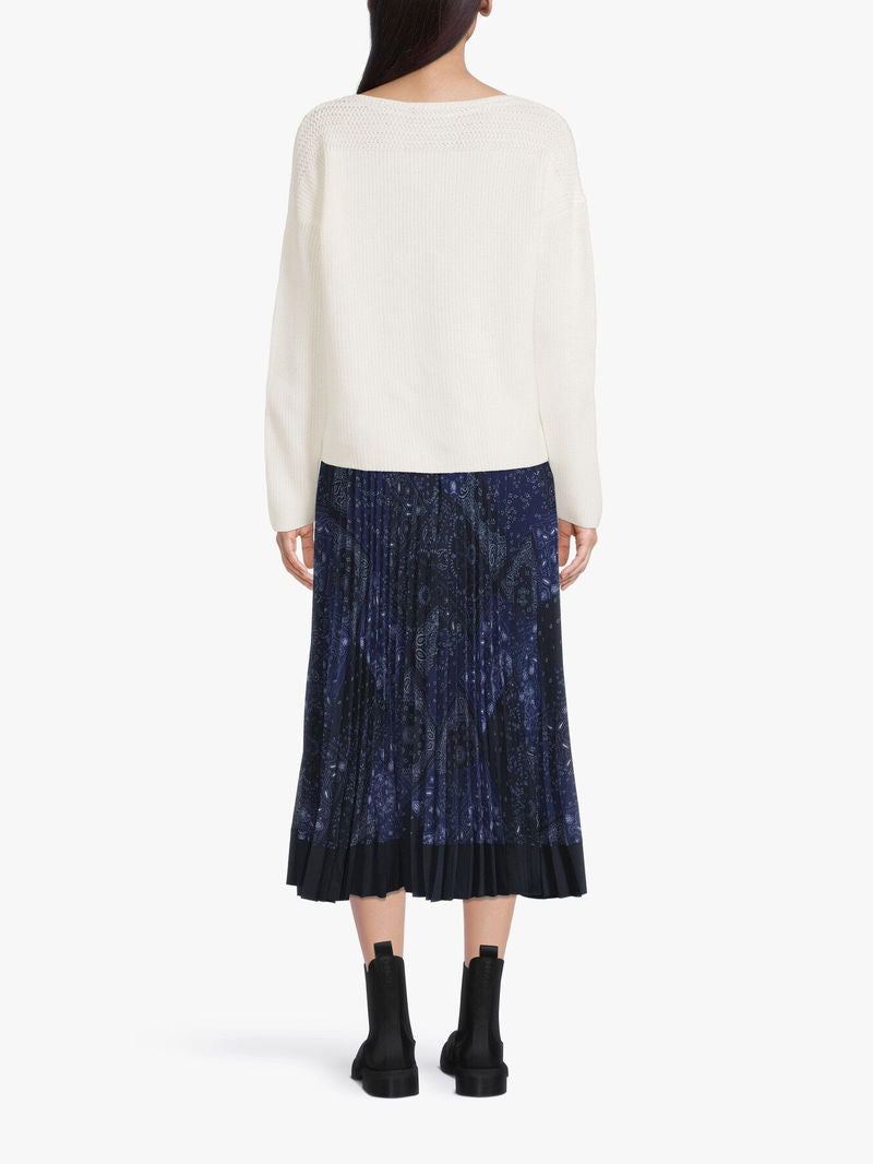 Tommy Hilfiger Paisley Pleated Midi Skirt