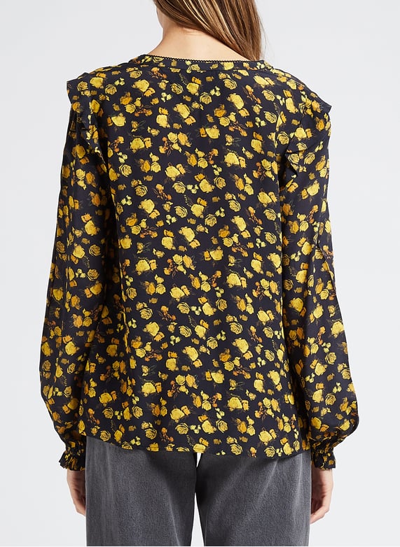 Tommy Hilfiger Frosted Floral Print V-Neck Blouse