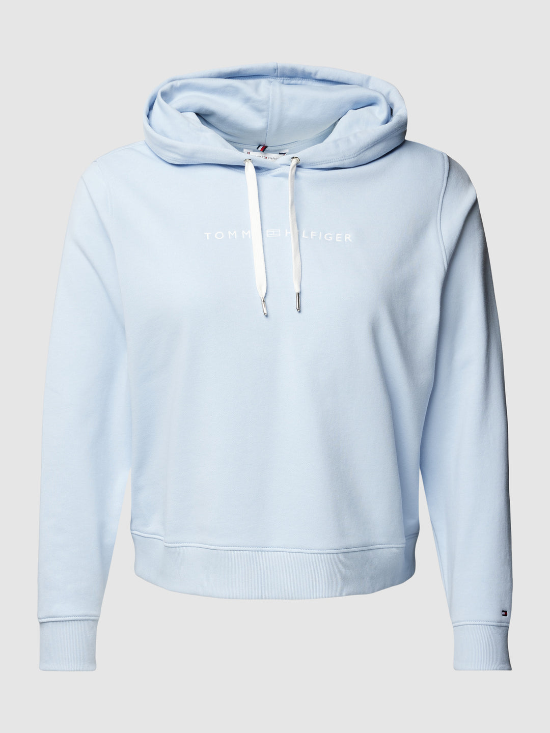 Tommy Hilfiger Curve Hoodie with Embroidered Logo (Breezy Blue)