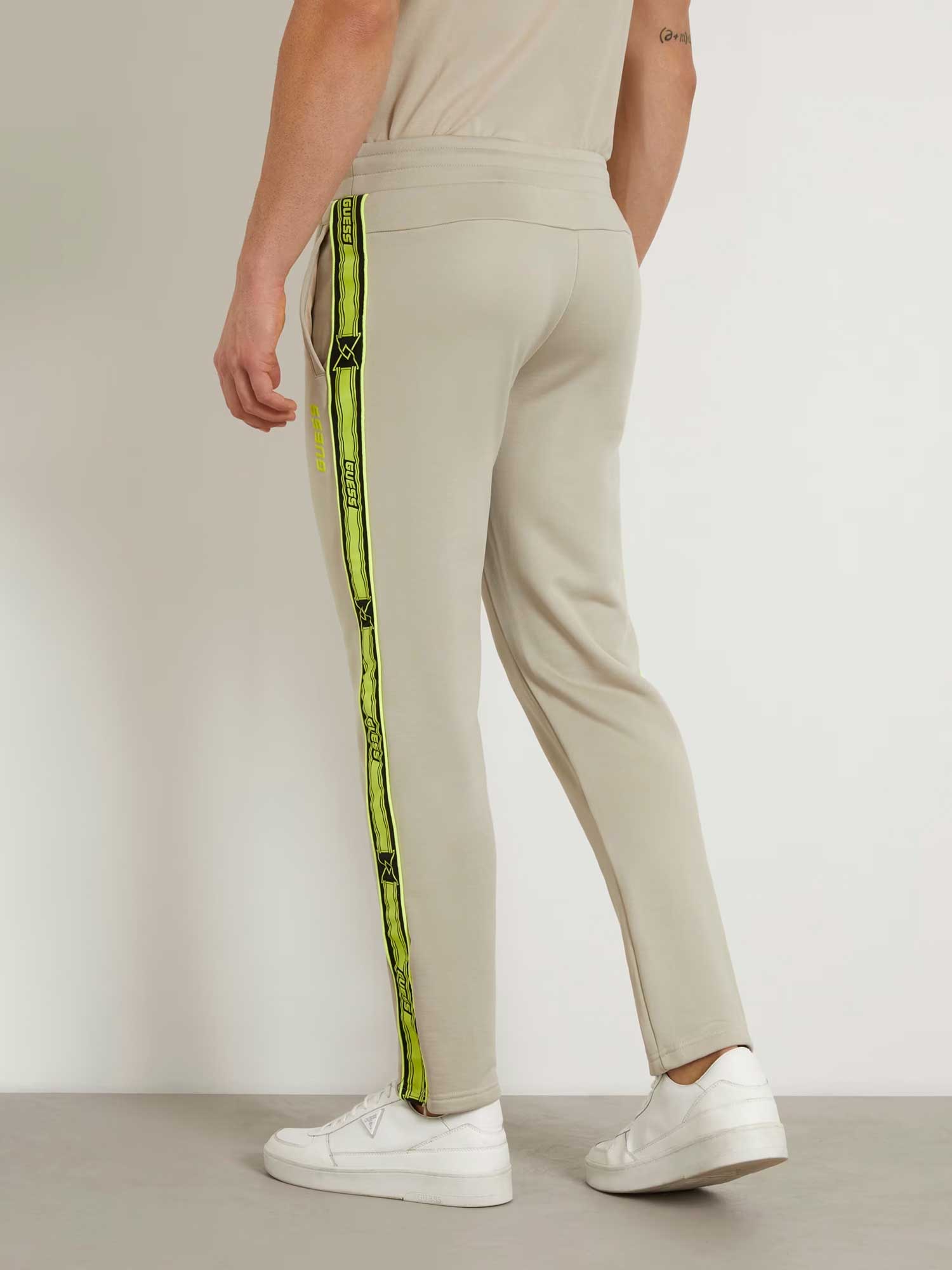 Mens Sweatpants - Beige/Yellow