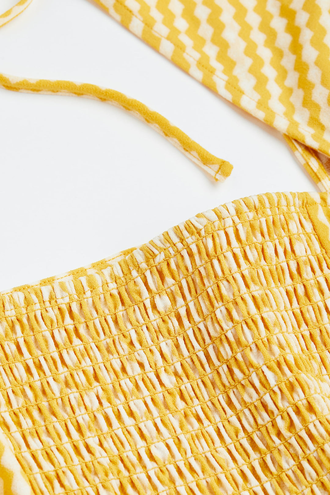 Fit-and-Flare Everyday Dress, Yellow/White