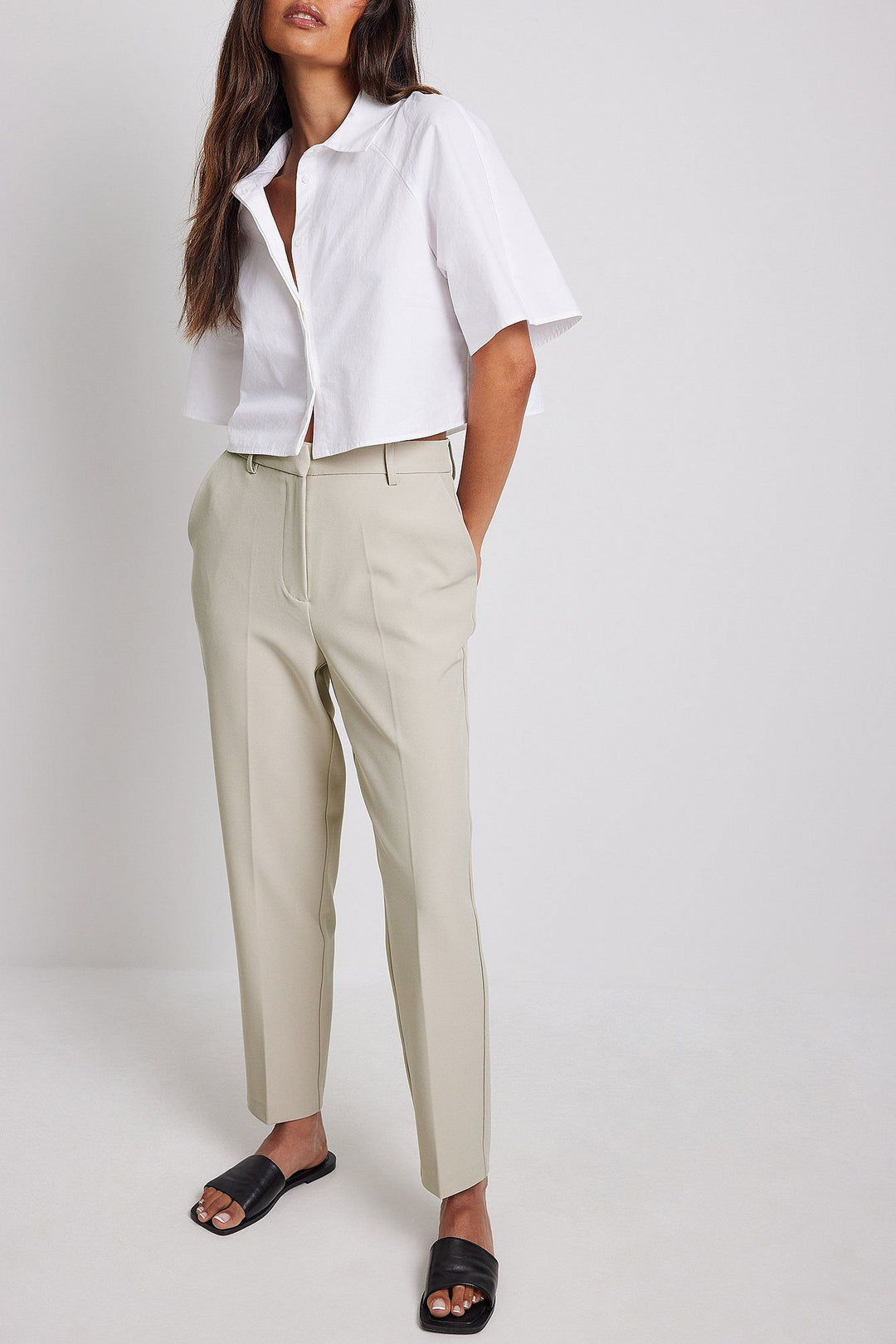 Women Pants - Beige