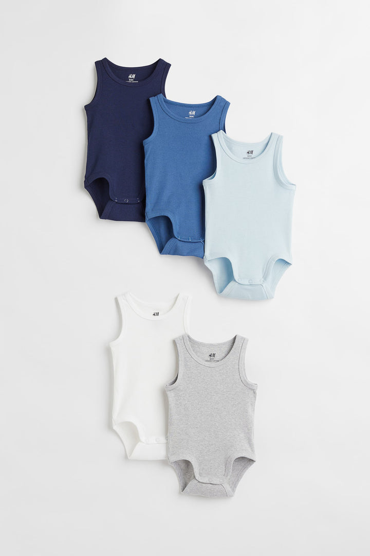 5-Pack Cotton Bodysuits, Multi (Baby)