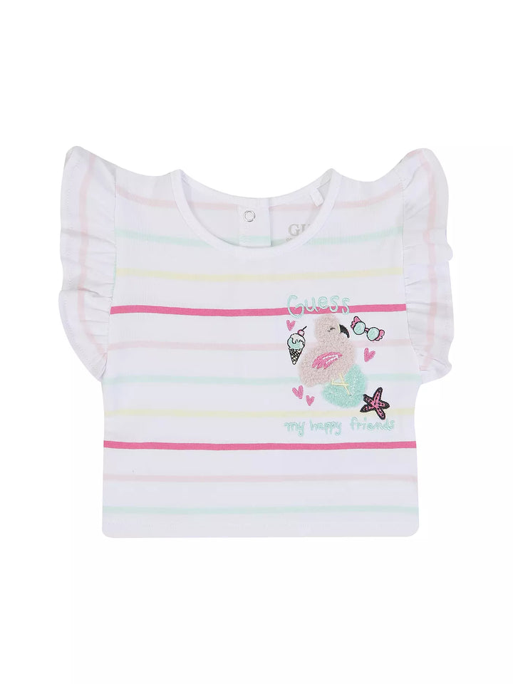 Bērnu svītrains kokvilnas T-krekls