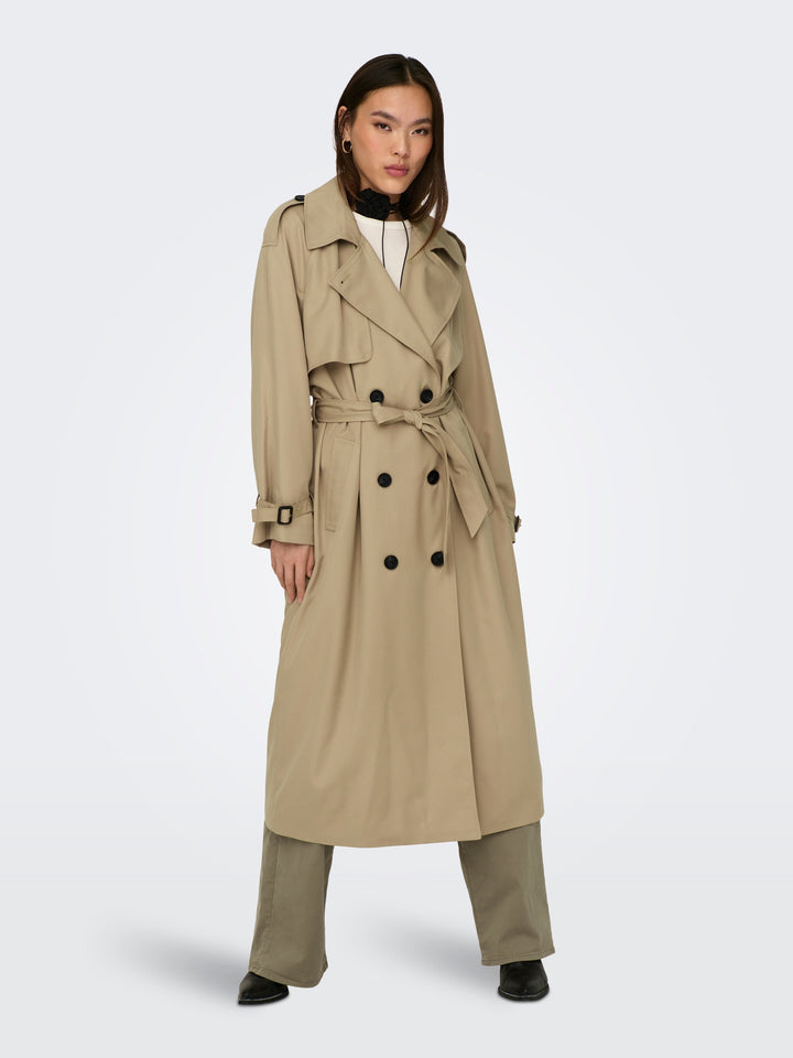 Women Coat - Beige/Tannin