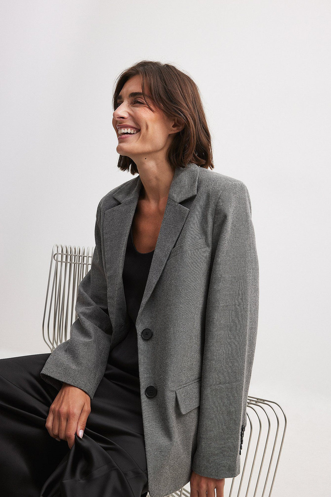 Women Blazer - Grey