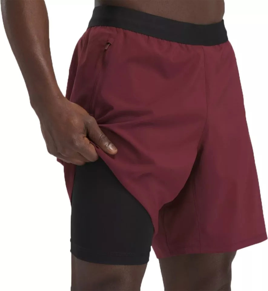 Mens Athletic Shorts - Burgundy
