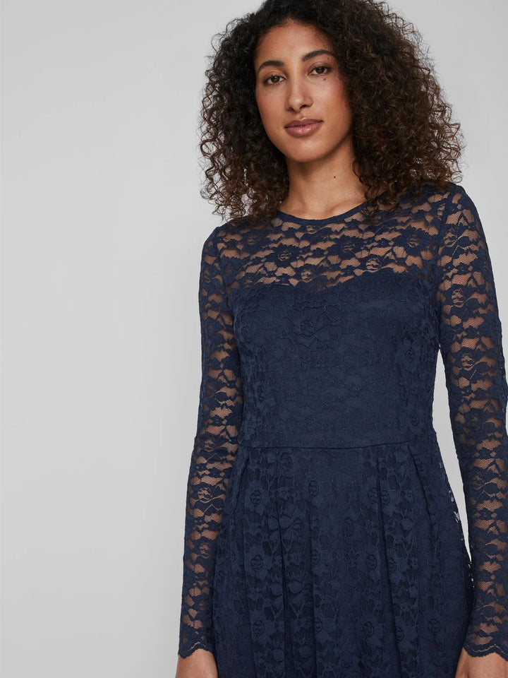 Women Mini Dress - Dark Blue