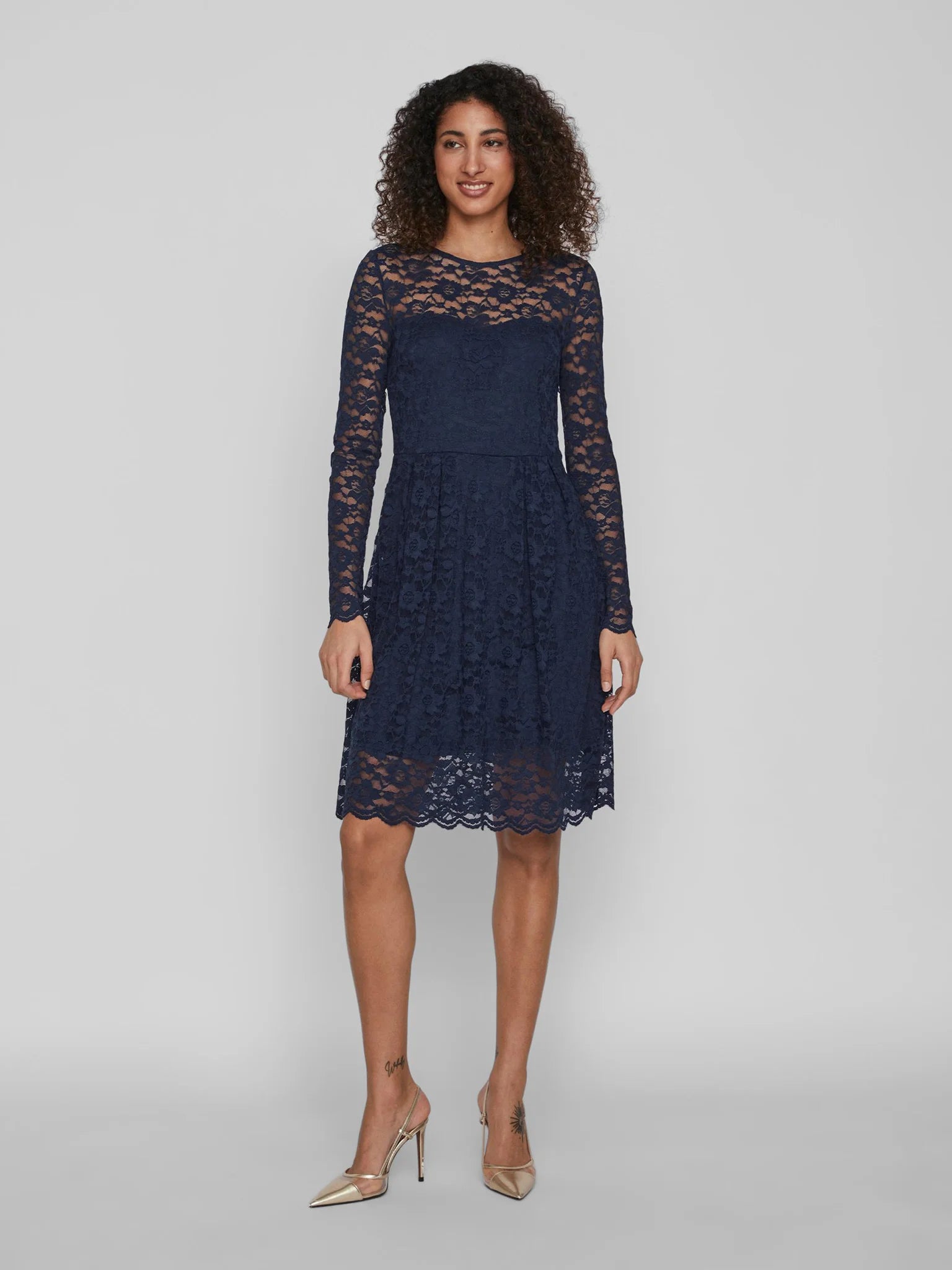 Women Mini Dress - Dark Blue